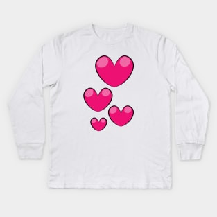 Love Hearts Kids Long Sleeve T-Shirt